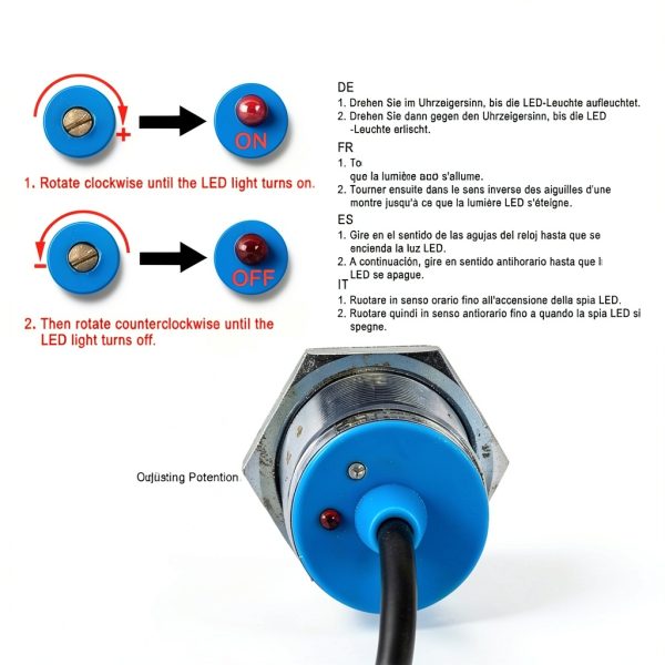 Capacitive Proximity Sensor Heschen LJC30A3-H-Z/BX 1‑15mm NPN NO-3